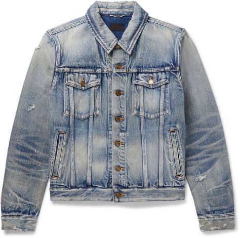 https://www.shopstyle.com/p/saint-laurent-slim-fit-distressed-denim-jacket/842976171?pid=iOS_app_v3 Distress Denim Jacket, Destroyed Denim Jacket, Distress Denim, Saint Laurent Sneakers, Saint Laurent Shirt, Saint Laurent Jeans, Saint Laurent Sunglasses, Denim Wear, Love Jeans