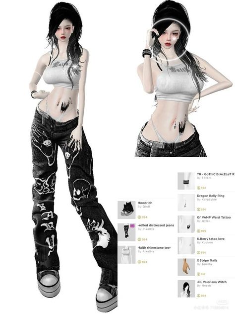 Download=follow Imvu Outfits Ideas Cute Y2k, Imvu Y2k, Emo Outfit Ideas, Anime Cat Boy, Imvu Outfits, Imvu Outfits Ideas Cute, Y2k Girl, Virtual Girl, Fashion Gal