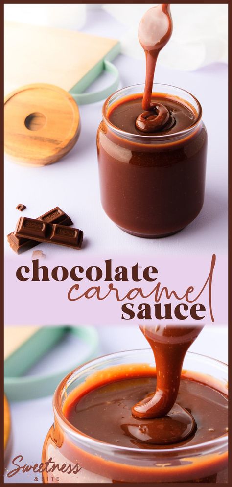 Chocolate Caramel Cheesecake, Chocolate Caramel Fudge, Decorating Desserts, Ice Cream Sauce, Chocolate Dipping Sauce, Caramel Recipes Sauce, Caramel Fudge, Caramel Cheesecake, Fudge Sauce