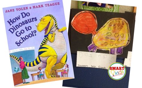 How Dinosaurs Go To School Activities, How Do Dinosaurs Go To School Activities, How Do Dinosaurs Go To School, How Do Dinosaurs Go To School Craft, Kindergarten Reading Centers, Welcome To Preschool, Dinosaur Theme Preschool, Kindergarten Ela, Common Core Kindergarten