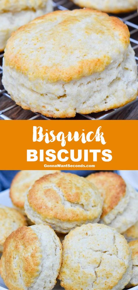 *NEW* This Bisquick biscuit recipe bakes up light and fluffy while staying moist and scrumptious inside. Plus, it opens so many tasty doors in the menu plan! #BisquickRecipes #BisquickBiscuits #RolledBiscuits #BisquickRolledBiscuits #BreakfastRecipes Bisquick Biscuit Recipe, Bisquick Recipes Biscuits, Bisquick Banana Bread, Bisquick Biscuits, Savoury Biscuits, Bisquick Recipes, Food Stamps, Menu Plan, Homemade Biscuits