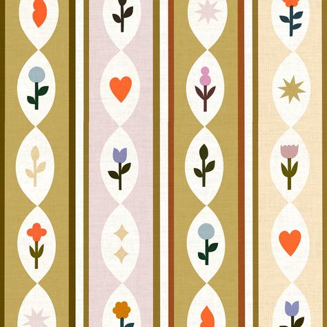 Pattern — Clare Owen Illustration Pattern Art Simple, Arts And Crafts Illustration, Surface Pattern Collection, Repeat Pattern Illustration, Cute Simple Patterns, Eclectic Pattern Textiles, Spring Graphic Design, Patterns In Art, Spring Pattern Illustration