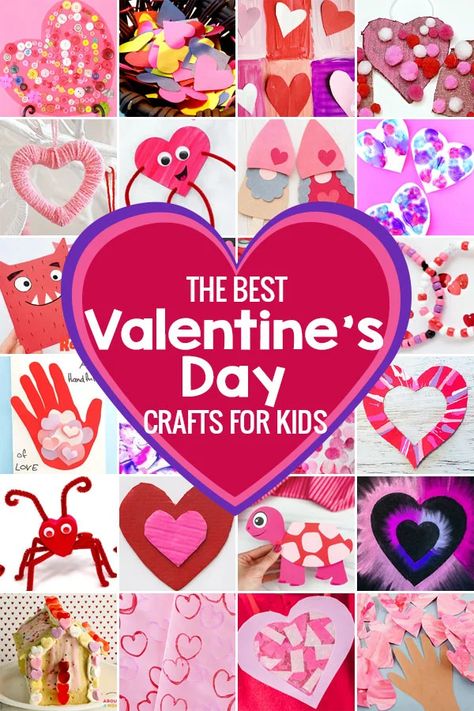 If you are looking for some cute valentines day crafts for kids, you will love these adorable valentine craft ideas. These easy-to-make valentine crafts are perfect for toddler, preschool, pre-k, kindergarten, first grade, 2nd grade, and 3rd graders to make for February 14th. From heart projects to cubpid, valenties for kids to make and more, these valentine art and craft ideas for preschoolers are just what you've been looking for! Vday Crafts, Valentine Card Crafts, Kindergarten Valentines, Valentine Art Projects, Math Valentines, Easy Valentine Crafts, Valentine's Day Crafts For Kids, Valentines Day Coloring, Preschool Valentines