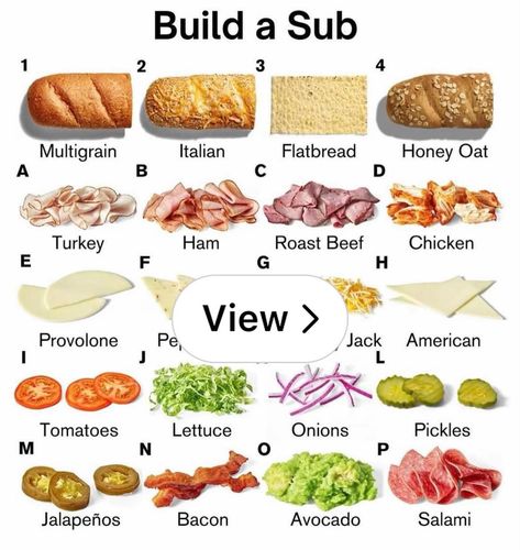 Subway Menu Sandwiches, Subway Order Ideas, Subway Bread, Subway Menu, Subway Order, Turkey Ham, Bacon Avocado, Honey Oats, Multigrain