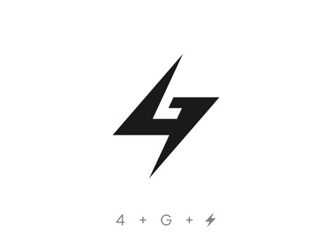 4G Logo Concept by Ilham Albab on Dribbble Lightning Logo, Art Painting Tools, Modern Minimalist Logo, Logo Number, Simple Icon, Symbol Design, Cool Wallpapers Art, Minimalist Logo Design, Visiting Cards