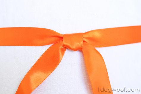 How to Tie a Beautiful Ribbon Bow - One Dog Woof Bow Tying, How To Tie Ribbon, Make A Bow, Square Knot, Pretty Party, How To Make Ribbon, Fabric Belt, Tie Knots, Ribbon Bow