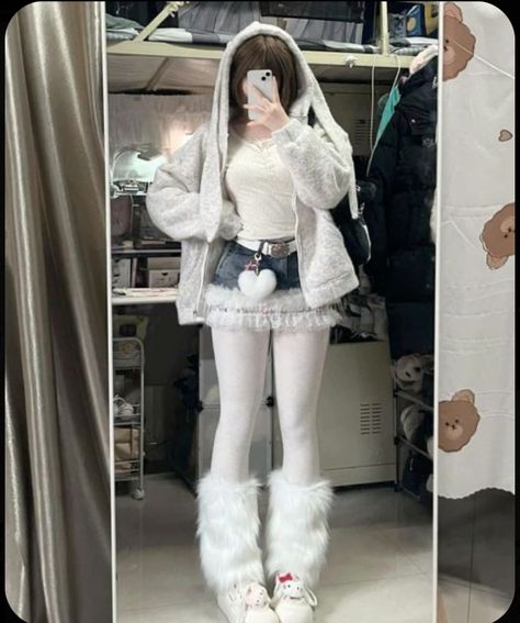 Soft Alternative Outfits, Patchwork Outfit, Kawaii Outfit Ideas, Kawaii Fashion Outfits, A Bunny, Alternative Outfits, Really Cute Outfits, Cute Simple Outfits, Kawaii Clothes