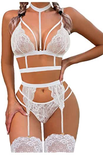 Bridal Lingerie Set, Lingerie Vintage, Bra And Panty Set, Lingerie Plus Size, Valentines Lingerie, Strappy Bra, Lace Garter, Lace Lingerie Set, White Lingerie