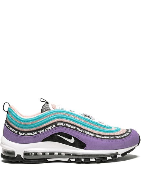 Nike Air Max 97 sneakers - PURPLE Custom Air Max 97, Nike Air Max 97 Purple, Nike Air Max 97 Blue, Nike Air Max 97 Burgundy, Nike Air Max 97 Red White And Blue, Sneakers Purple, Max Fashion, Sneakers Collection, White Nike Shoes