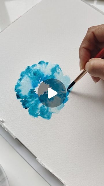 Clarice • Youtube Watercolour Artist & Designer on Instagram: "Have you ever painted flat brush flowers? The flat brush is used for more than just dampening the paper. Do you want a tutorial on how to create these flat brush flowers? Comment 'tutorial' and I will send you the link to the video. 🖌️😊 - - #claricegomesdesigns #learnwatercolor #flatbrushflowers #watercolorflowers" Flat Brush Painting, Learn Watercolor, Flat Brush, Watercolor Artist, Brush Strokes, Have You Ever, Watercolor Flowers, Being Used, Watercolor Art