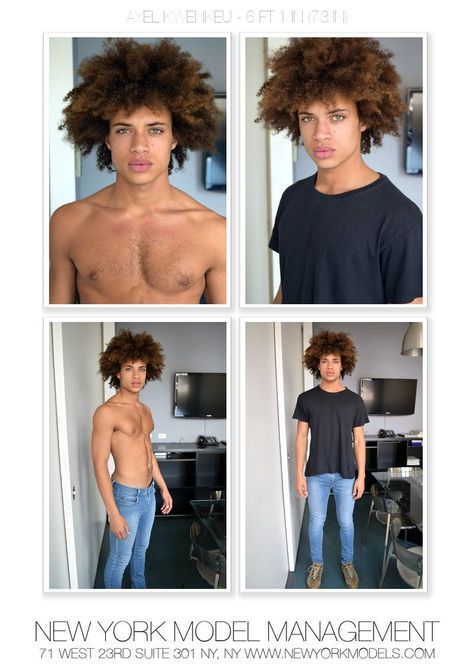 Model Digitals Men, Male Digitals, Male Model Digitals, Male Model Polaroids, Model Casting Outfit, Model Digitals, Model Comp Card, Comp Card, Afro Hairstyles Men