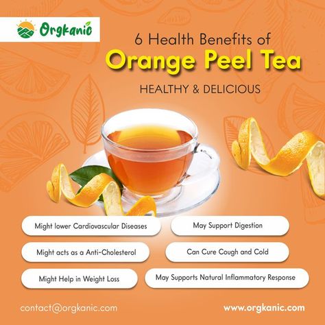 Teas And Benefits, Benefits Of Orange Peel, Orange Peel Benefits, Orange Peel Tea, Medicine Recipes, Herbal Medicine Recipes, Orange Tea, Tea Health Benefits, Herbal Tea Blends