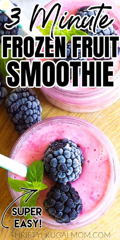 Frozen Fruit Smoothie Recipes, Fruit Yogurt Smoothies, Mixed Fruit Smoothie, Frozen Fruit Recipes, Frozen Fruit Smoothie, Smoothie Recipes With Yogurt, Fruit Smoothie Recipes Healthy, Yogurt Smoothies, Easy Smoothie Recipes