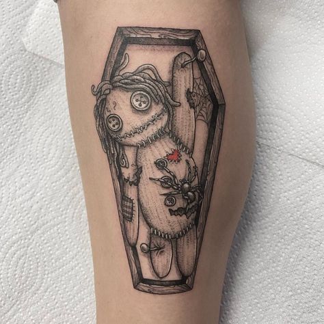 Mother Daughter Spooky Tattoos, Goth Mother Daughter Tattoos, Creepy Mother Daughter Tattoos, Matching Voodoo Doll Tattoo, Bunny Voodoo Doll Tattoo, Voodoo Tattoo, Voodoo Doll Tattoo, Belle Tattoo, Doll Tattoo