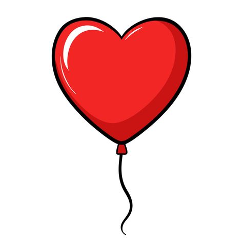 Red Balloon Valentine Clipart Heart Ballon, Valentines Day Images Free, Balloon Valentine, Cute Cartoon Illustration, Valentine's Day Illustration, Party Icon, Balloon Clipart, Happy Valentines Day Images, Valentines Day Clipart