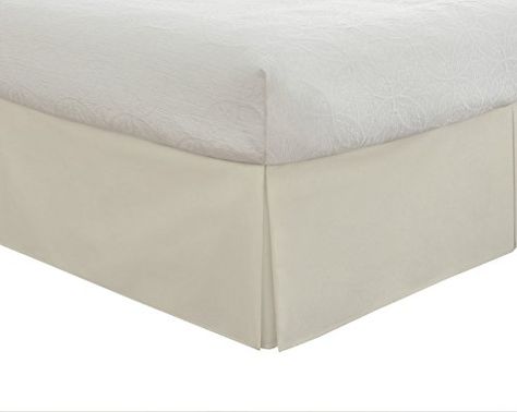 Lux Hotel Basic Microfiber 14-Inch Bed Skirt, Queen, Ivory * Details can be found by clicking on the image. Bed Skirt Ideas, Lux Hotel, Hotel Bedding, Bed In Corner, Lit King Size, Bed Legs, Boutique Display, Bed Skirts, Hotel Bed