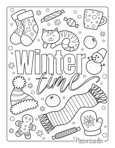 Winter Coloring Pages Winter Time Hat Scarf Gloves Snow Gingerbread Free Printable Gingerbread Man, Gingerbread Man Template, Winter Coloring Pages, Coloring Pages Winter, Christmas Coloring Sheets, Christmas Worksheets, Winter Preschool, Winter Crafts For Kids, Coloring Book Art