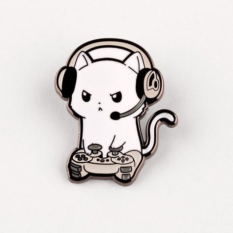 Teeturtle Cat, Arte Do Kawaii, Enamel Pin Collection, Images Kawaii, Bag Pins, Pretty Pins, Pew Pew, Cool Pins, Cute Pins