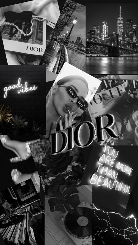 Dior Collage, Dior Aesthetic, Red And Black Wallpaper, Home Lock Screen, Dior And I, Dark Feminine Aesthetic, Picture Collage Wall, Luxe Life, Classy Aesthetic