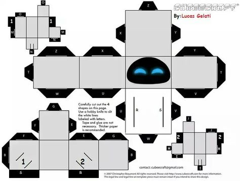 Wall E Eve, Paper Folding Crafts, E Craft, Paper Toys Template, Instruções Origami, Paper Doll Template, Crayon Art Melted, Papercraft Templates, Paper Toy