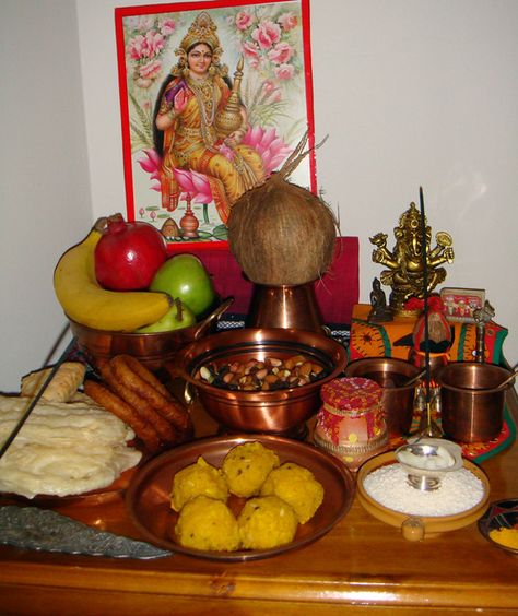 Altar to Lakshmi and Ganesh | Meredith Jones | Flickr Ganesha Rangoli, Black Cat Aesthetic, Feminine Mystique, Witches Altar, Pooja Room Door Design, Learn Astrology, Room Door Design, Money Magic, Puja Room