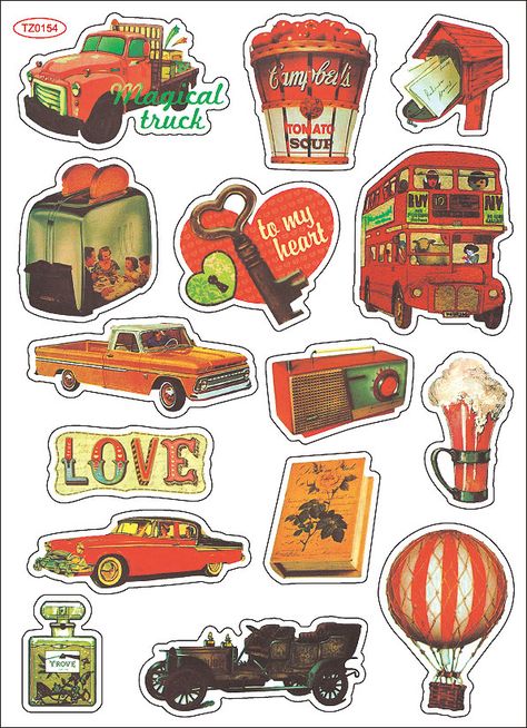 Vintage Car Stickers, Retro Stickers Printable, Vintage Stickers Printables Retro, Perfume Design Ideas, Retro Stickers, Retro Printables, Illustration Journal, Boys Sticker, Diy Journal Books