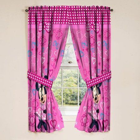 Amazon.com: Disney Minnie Mouse Window Panels Curtains Drapes Pink Bow-tique: Home & Kitchen Minnie Mouse Curtains, Minnie Mouse Bedroom Decor, Disney Curtains, Minnie Mouse Bedding, Minnie Mouse Bedroom, Girls Bedroom Curtains, Toddler Rooms, Kids Curtains, Boys Bedding