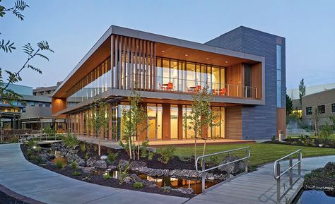 Pete Eckert, Bend Or, Architecture Panel, Exterior Stairs, Office Building Architecture, Mix Use Building, Hospital Design, Shutters Exterior, Healthcare Design