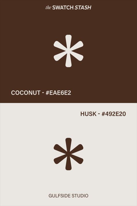 Dreamy coconut inspired color palette for brands wanting an organic, natural + neutral aesthetic - featuring a creamy milky white and a rich husk brown

HEX codes: #EAE6E2, #492E20 Coconut Colour Palette, Coconut Color Palette, Organic Colour Palette, Color Palette Ideas, Milk Color, Neutral Color Palette, Palette Ideas, Hair Care Brands, Neutral Aesthetic