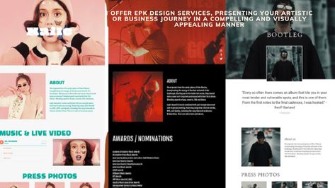 I will design electronic press kit media kit press kit one sheet, epk, music artist Music Press Kit, Electronic Press Kit, Music Career, Press Kit, You Better Work, Music Artist, Media Kit, Freelance Graphic Design, Artist Websites