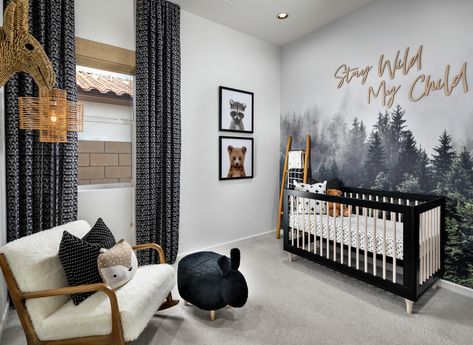 Nature, adventurous inspired nursery design ideas. Woodland Nursery Boy Forest Theme Wall Murals, Cool Nursery Themes, Male Nursery Ideas, Infant Nursery Ideas, Best Nursery Themes, Wallpaper For Nursery Boys, Nursery Room Idea, Cute Nursery Ideas Boy, Nursery Ideas Adventure