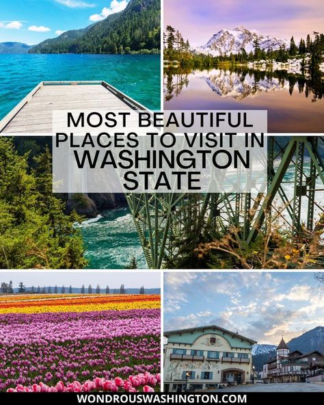 beautiful places to visit in washington state Cape Flattery, Skagit Valley Tulip Festival, Idaho Vacation, Washington Mountains, Washington Vacation, Snoqualmie Falls, Washington State Travel, Most Beautiful Places To Visit, Washington Travel