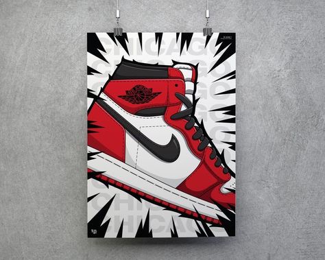 Jordan 1 Game Royal, Royal Anime, Jordan Painting, Living Room And Office, Music Collage, Painting Canvases, Sneaker Art, Canvas Painting Designs, Poster Designs