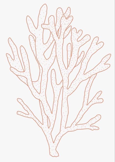 Ocean Design Illustrations, Sea Coral Drawing, Seashells Embroidery Designs, Coral Reef Drawing, Coral Drawing, Coral Art, Punch Needle Patterns, Soyut Sanat Tabloları, Pola Sulam