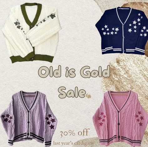 A HUGE THANK YOU FOR 30k💛💛💛 WE’LL BE HAVING AN ‘OLD IS GOLD’ 30% (!!!) OFF SALE ON CARDIGANS THAT WERE DROPPED LAST YEAR AS A BIG THANK YOU! BETTER THAN BLACK FRIDAY. IT’S YOUR CHANCE TO SNAG OLD FAVS AT A HUGE DISCOUNT INCLUDING: Ivy-Willow Starry Purple Starry Pink Midnights Dainty Leaf Patch & even Ari Bow Jacket Use code: OLDISGOLD30 Sale will begin on Sunday 21st April, 1P.M., U.K. time at and last for 24 hours. Discount is subject to availability! (Plus keep an eye out for a specia... H&m Discount Codes, Bow Jacket, Old Is Gold, Off Sale, Instagram A, Ivy, Black Friday, Cardigans, Thank You