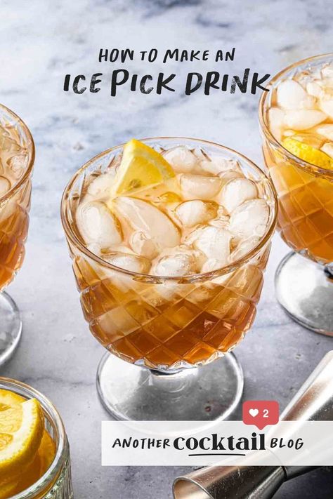 The ice pick drink is made with freshly brewed iced tea, lemon juice, vodka and a little simple syrup to sweetened it up. It's basically a spiked iced tea, and it's super refreshing and easy to make. Enjoy one before summer's over! Spiked Iced Tea, Vodka Recipes Drinks, Vodka Ice, Iced Tea Cocktails, Tea Cocktail, Lemon Vodka, Ice Pick, Vodka Martini, Tea Cocktails