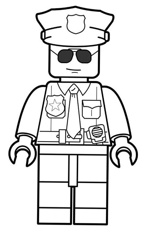 Lego Police Officer Coloring Pages Police Coloring Pages, Coloring Rocks, Lego Camp, Lego Coloring, Lego Coloring Pages, Free Lego, Lego People, Lego Birthday Party, Lego Man