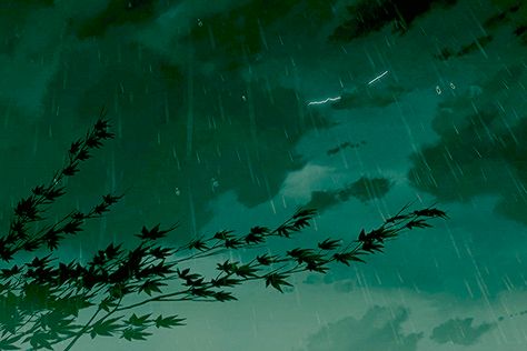 Thunder Gif, Rain Animation, Rain Gif, Garden Of Words, Sky Gif, Rain And Thunder, Dark Green Aesthetic, Banner Gif, A Safe Place