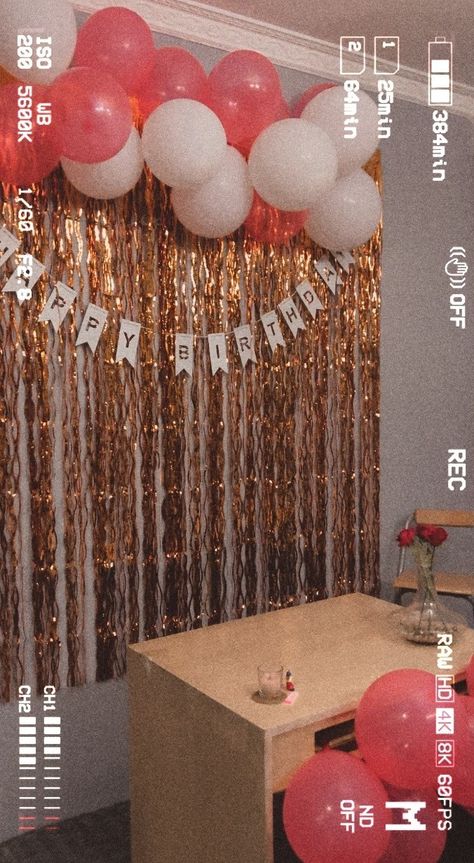 Bday House Decorations, Birthday Indoor Decoration, Birthday Party Decorations Indoor, Birthday Decor Simple At Home, Simple 20th Birthday Decorations, Decoration For Mom Birthday, Birthday Decorations For Women At Home, Birthday Decoration Ideas Apartment, Balloon Home Decor