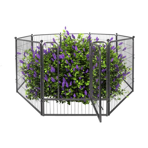 PRICES MAY VARY. 🌼 Premium & Durable– This option of Decorative metal garden fence has single panel size 39.37 inch high x 31.5 inch wide, 8 panels, overall length 21 feet to be HEAVY DUTY metal garden fence gate and flower bed fencing for your beautiful yard and garden. This ornamental garden border for front yard is made of thicken Iron material and will enable you to use the garden bed fencing outdoors durably. 🌼 Easy to Use & Assembly - Our decorative fences will make installation a breeze Flower Garden Borders, Decorative Garden Fence, Iron Fencing, Metal Garden Fencing, Ornamental Garden, Decorative Garden Fencing, Patio Flowers, Dog Yard, Garden Border