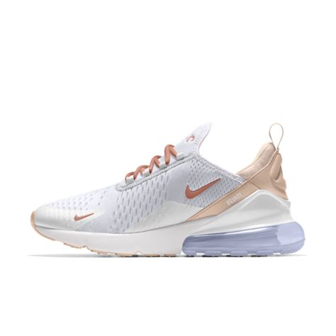 Nike Air Max 270 By You Custom Women's Shoe Tennie Shoes, Womens Nike Air Max 270, Nike 270, Air Max 180, Wishlist 2024, Oxford Style, Dream Closets, Cute Nike Shoes, Nike Air Max For Women