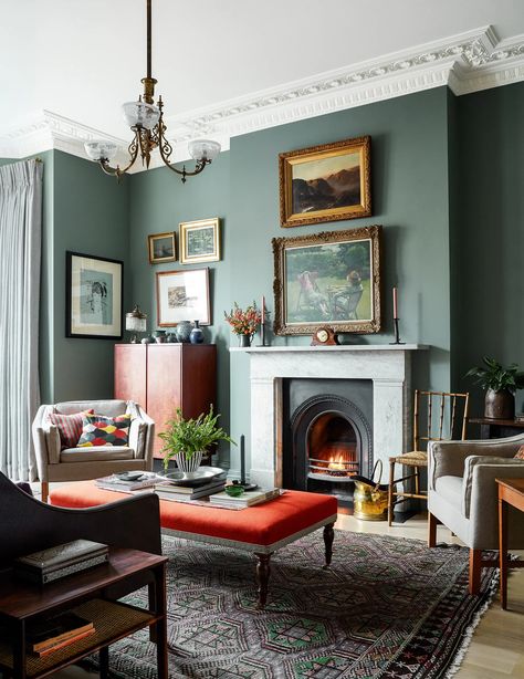 60+ Farrow and Ball paint colours in real homes | House & Garden Farrow And Ball Palm, Farrow Ball Whirlybird, Lichen Farrow And Ball Living Room, Farrow And Ball Card Room Green Living Room, Farrow And Ball Peignoir Living Room, Mere Green Farrow And Ball, Farrow And Ball Treron Colour Scheme, Sussex Green Benjamin Moore, De Nimes Farrow Ball Living Room