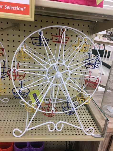 Ferris wheel cupcake or candle holder hobby lobby Cupcake Ferris Wheel, Ferris Wheel Cupcake Holder, Circus Centerpieces, Carnival Wedding, Diy Cupcakes, Wheel Decor, Cupcake Holder, Cupcake Stand, Hobby Lobby