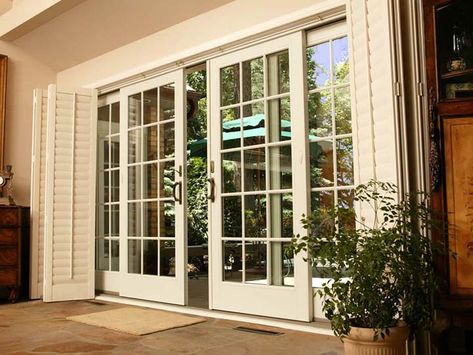 Sliding French Doors Patio, Pintu Interior, Cottage Patio, Sliding French Doors, French Patio, French Doors Exterior, French Doors Patio, Rolling Door, Sliding Patio Doors