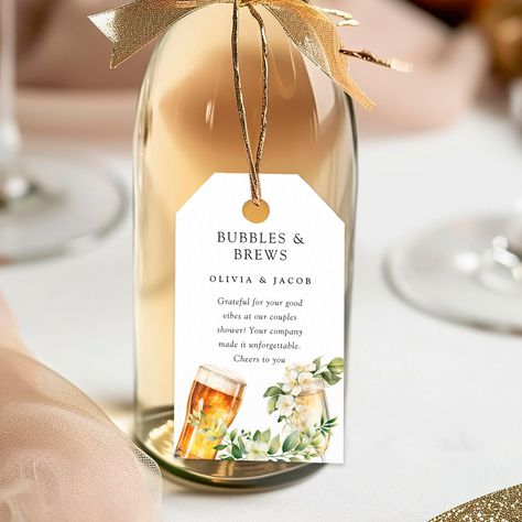 Couples Shower Decor, Couples Shower Gifts, Bubbles And Brews, Paper Coaster, Couple Shower, Shower Decor, Diy Business, Print Templates, Bridal Shower Invitations