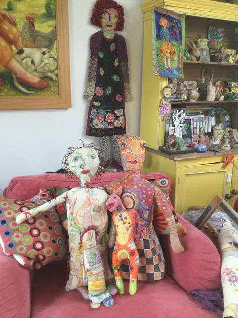 Textile art dolls