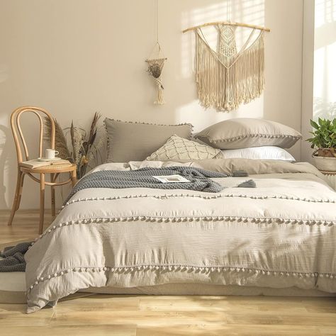 Taupe Bedding Sets, Shabby Chic Bedding Sets, Taupe Bedding, Boho Bedding Sets, Pillow Case Bed, Chic Bedding, Shabby Chic Bedding, White Duvet Covers, White Duvet