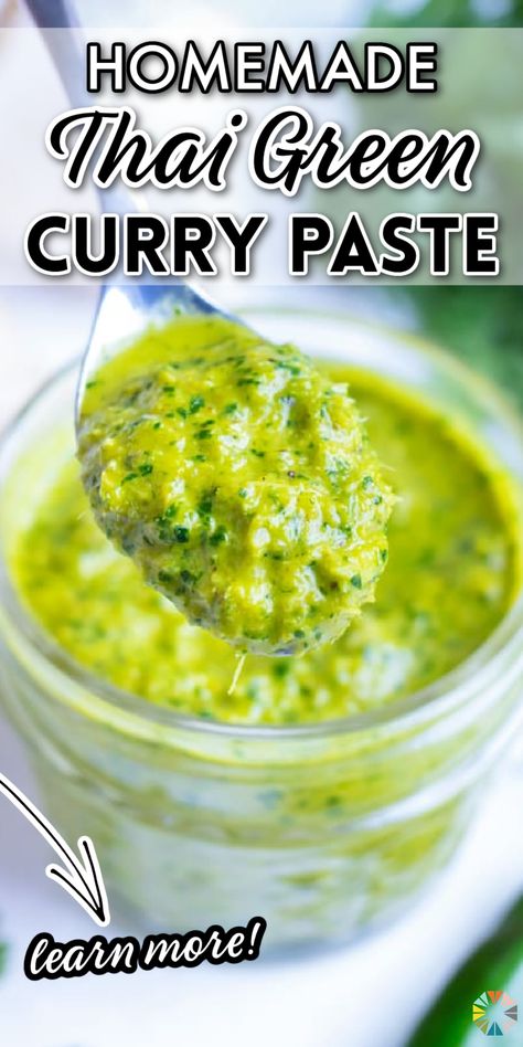 It is so simple to make your own Thai Green Curry Paste at home with a few fresh ingredients. Quickly and easily throw cilantro, lemongrass, chili peppers, ginger, garlic, and a few other things into your food processor. In about 10 minutes, you have a homemade paste ready for all the curry recipes. Recipes With Lemongrass Paste, Authentic Thai Green Curry, Lake Recipes, Lemongrass Paste, Green Curry Recipes, Thai Green Curry Paste, Refined Sugar Free Recipes, Homemade Curry, Thai Green Curry