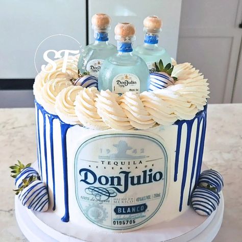 💙 Don Julio 💙 This one was for one of my lovely and awesome returning customers. She reached out requesting this design for her sisters bday 🤗🥳 Late for posting but I hope she had an amazing birthday!!💗 #sweetfiendbakery#sweetfiend#customcookies#sandiegocustomcookies#northcountycustomcookies#escondidocookies#escondidocustomcookies#sanmarcoscustomcookies#vistacustomcookies#oceansidecustomcookies#fallbrookcustomcookies#delmarcustomcookies#Carlsbadcustomcookies#encinitascustomcookies#powaycust... Patron Cake Ideas For Men, Don Julio Cake Ideas, Don Julio Cakes, Cake Ideas, Tequila, Cake, Birthday, Quick Saves, Design