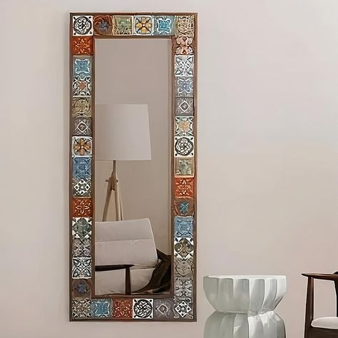 Bring Art Into Your Home with Our Handcrafted Tile Mirrors 🪞 Transform any space with our beautifully handcrafted mirrors featuring intricate ceramic tiles, framed in elegant wood. 🌿 Each mirror is a true reflection of artisanal craftsmanship, designed to bring warmth and charm into your home. Whether you're styling your entryway, bathroom, or a cozy corner in your living room, these mirrors add a unique touch that speaks to your love for boutique, one-of-a-kind pieces. 🖼️ Explore the f... Halloween Bathroom Decor, Halloween Bathroom, Bathroom Quotes, Handcrafted Tile, Entryway Bathroom, Mirror Tiles, Bathroom Pictures, Cozy Corner, Bathroom Organization